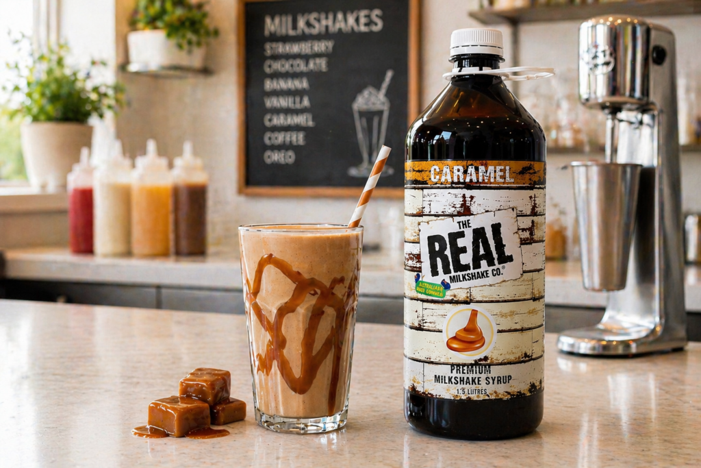 Caramel bottle and shake