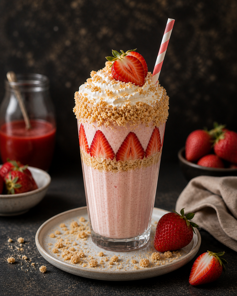 Strawberry shortcake milkshake