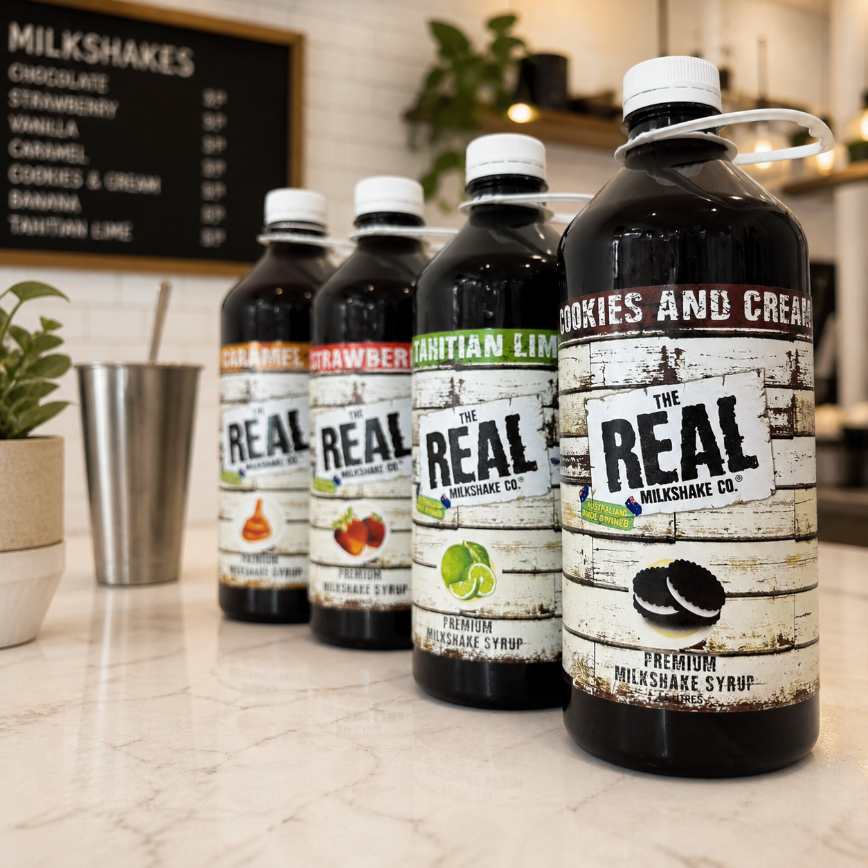 Real Milkshake Syrup Line up